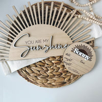 Starburst You are my Sunshine Birth Announcement Sign