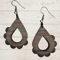 Teardrop Peek A Boo Embellished Dangle Earrings