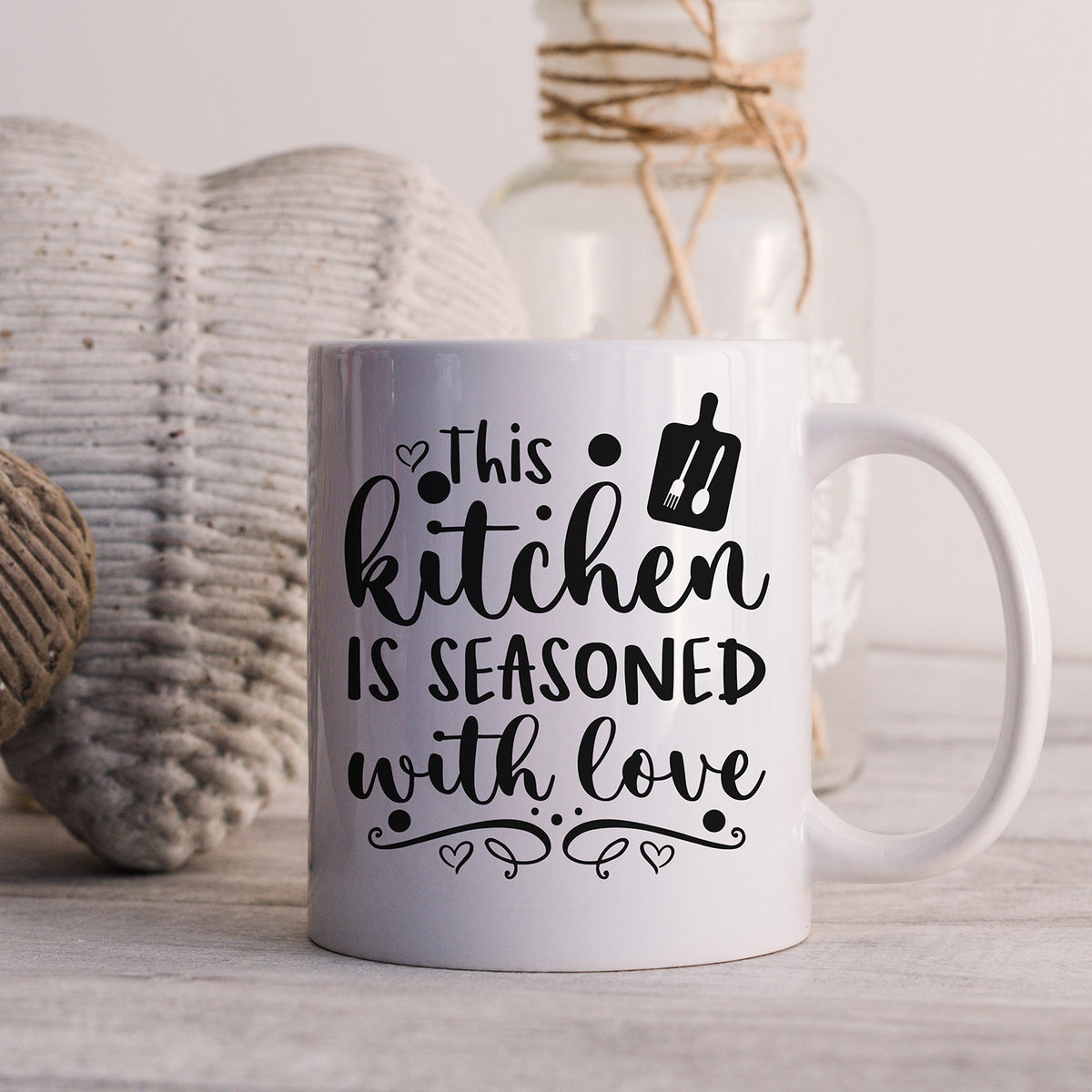 This Kitchen is Seasoned With Love Meals and Memories Are -   Blue  kitchen decor, Blue kitchen utensils, Navy blue and grey living room