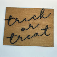 Trick or Treat Halloween Wall Sign