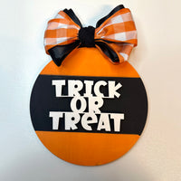 Trick or Treat Halloween Door Sign