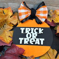 Trick or Treat Halloween Door Sign