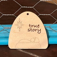 True Story Manger Ornament