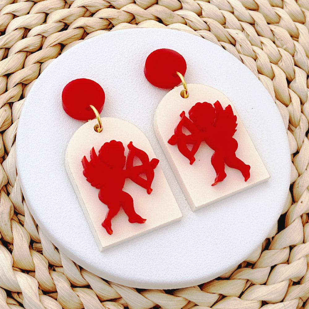 Valentine's Day Cupid Arch Earrings