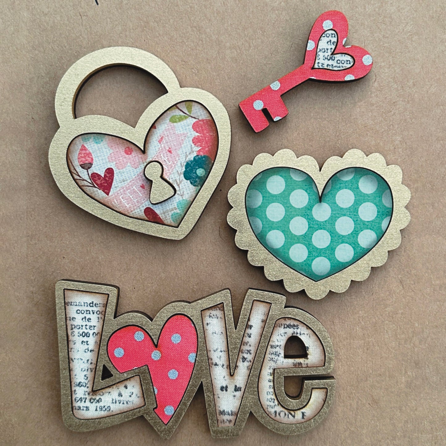 Valentine's Day Magnet Collection (Set of 4) – Glowforge Shop