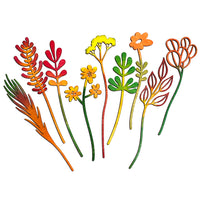 Vibrant Wooden Wildflowers for Home Décor (Set of 9)