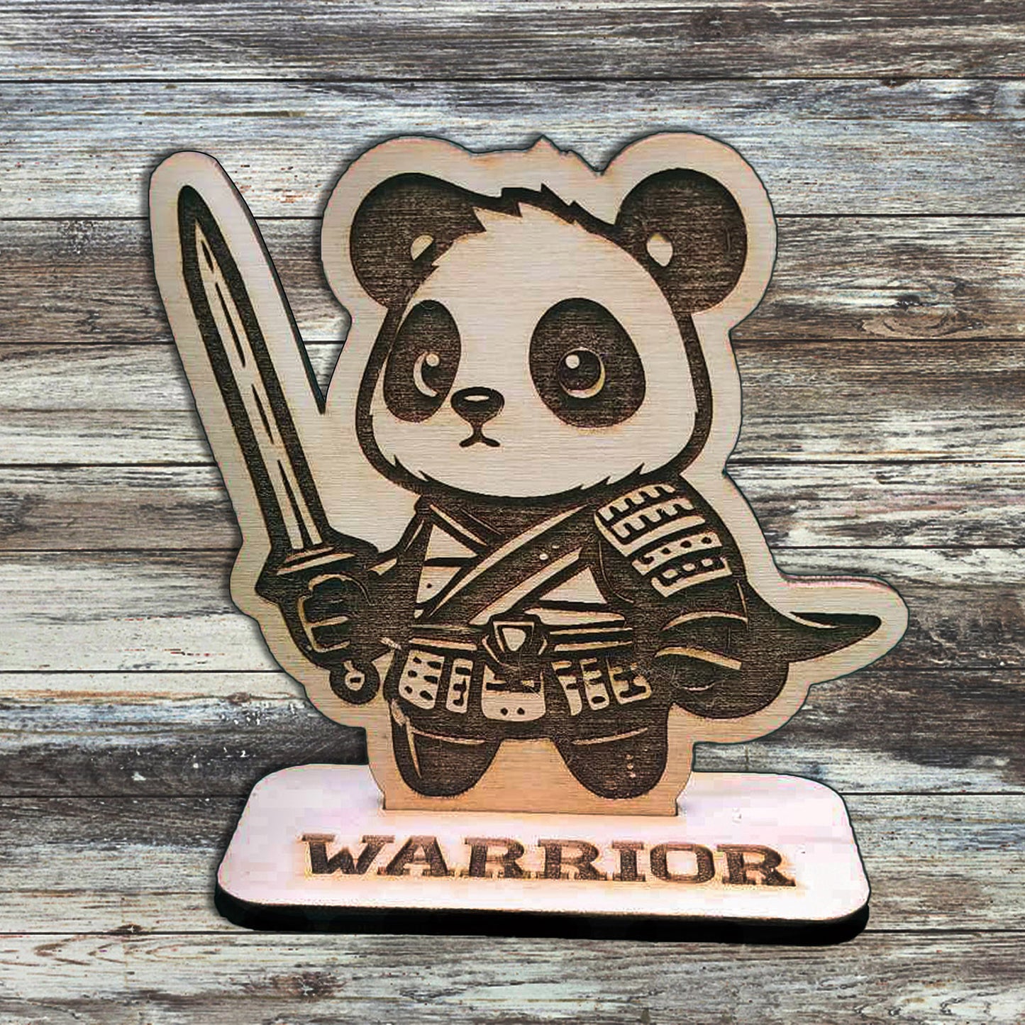 Warrior Panda Game Piece with Stand