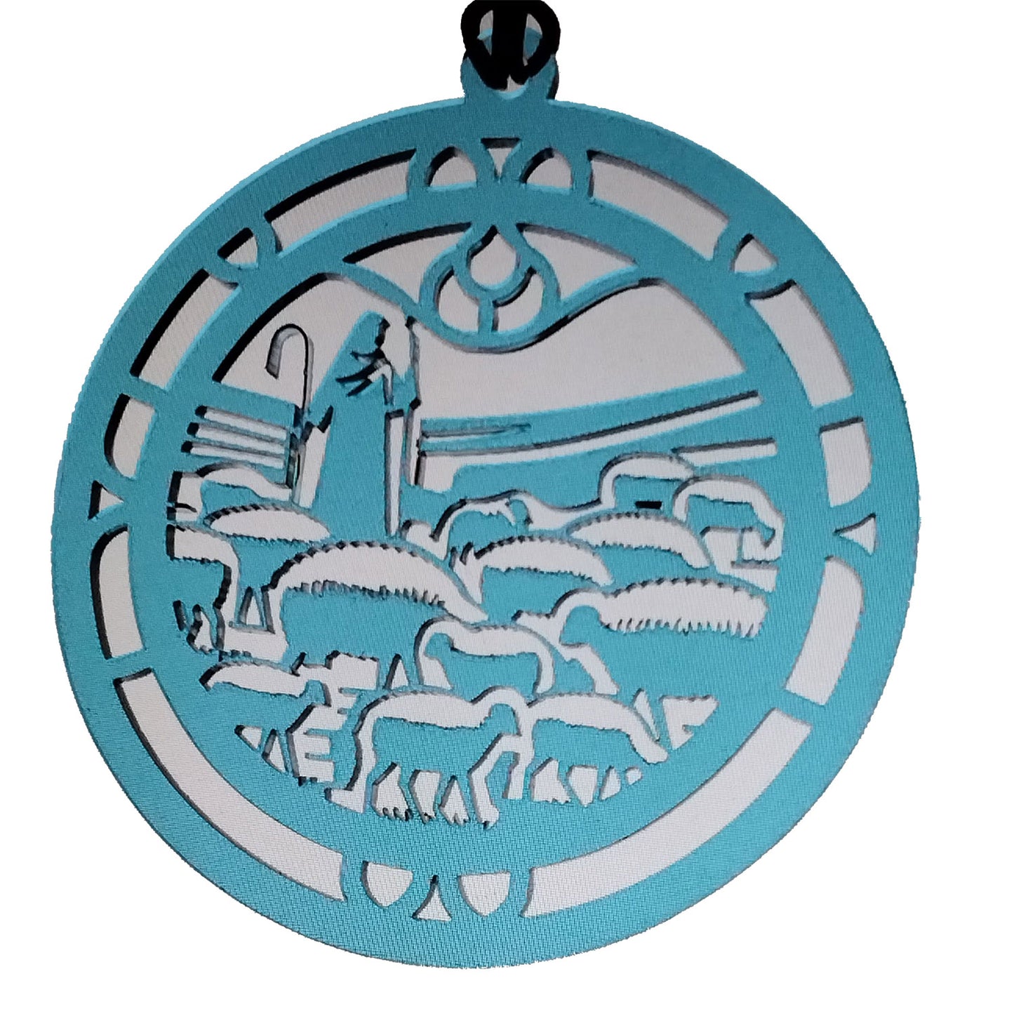 Watchful Shepherd Night Scene Ornament