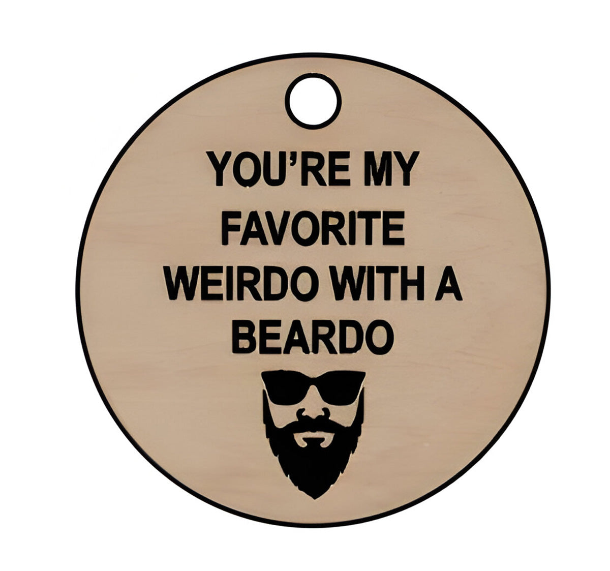 Weirdo with a Beardo Keychain - Fun "Weirdo with a Beardo" Key Ring