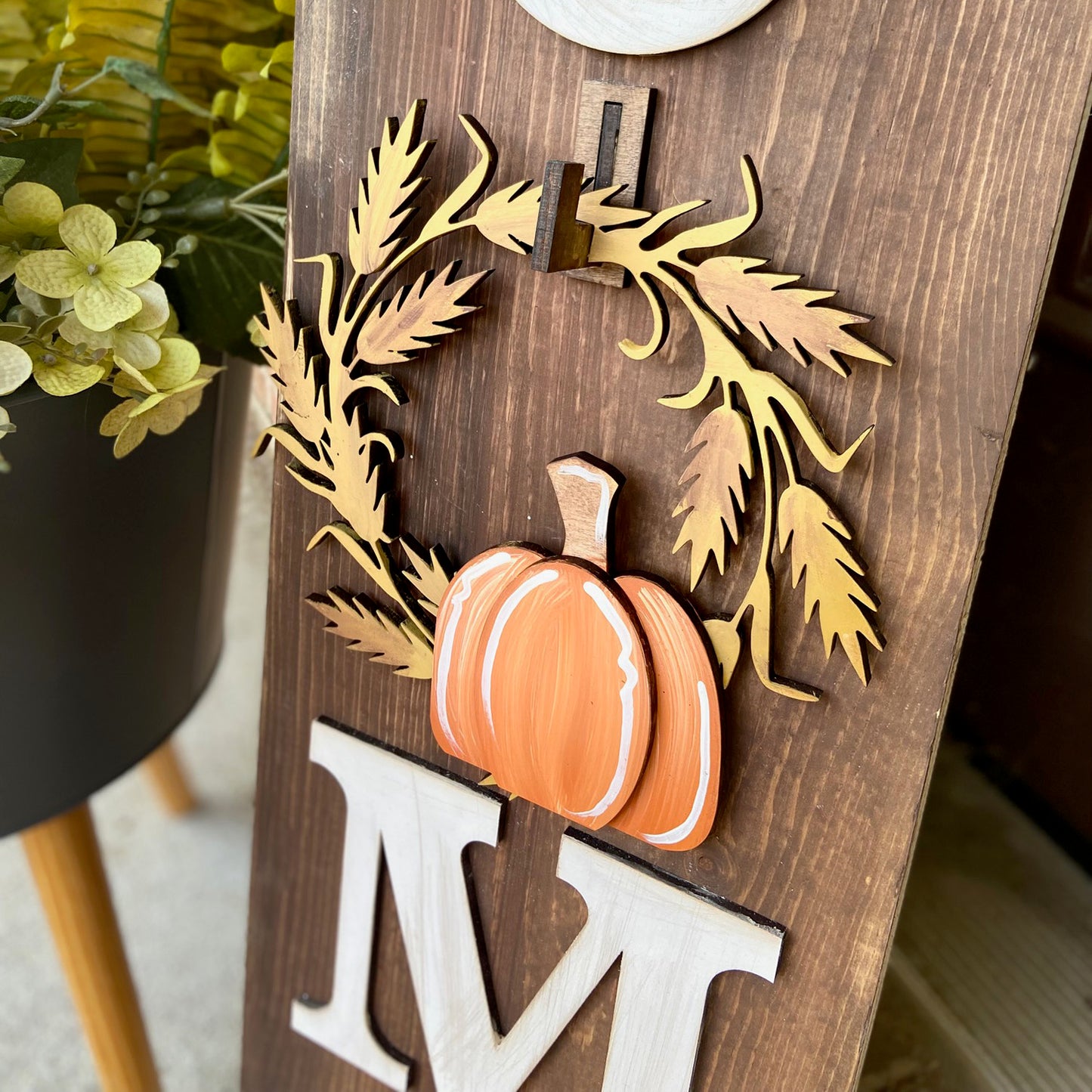Welcome Letters with Interchangeable Seasonal Designs for a Sign