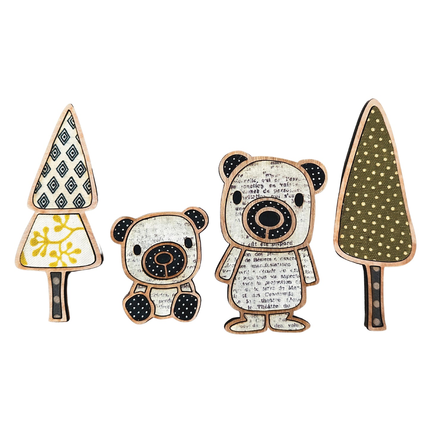 Whimsical Bears Magnet Collection (Set of 4)