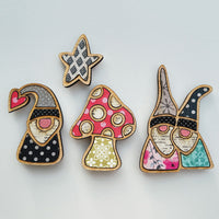 Whimsical Gnomes Magnet Collection (Set of 4)