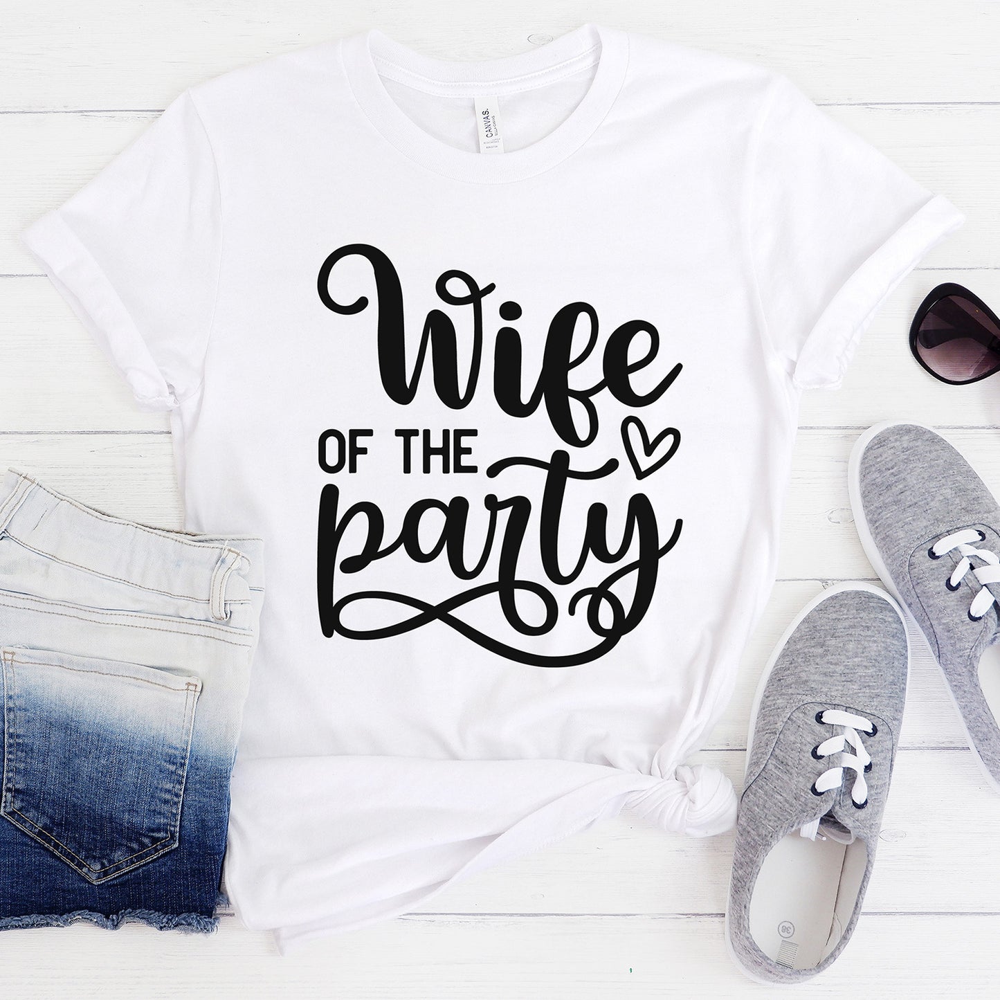 "Wife Of The Party" With Heart Graphic