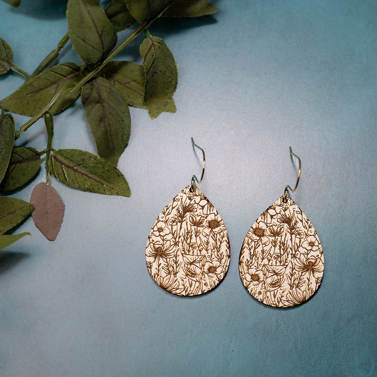 Dangle Earring Patterns Wildflower Pattern Dangle Earrings – Glowforge Shop