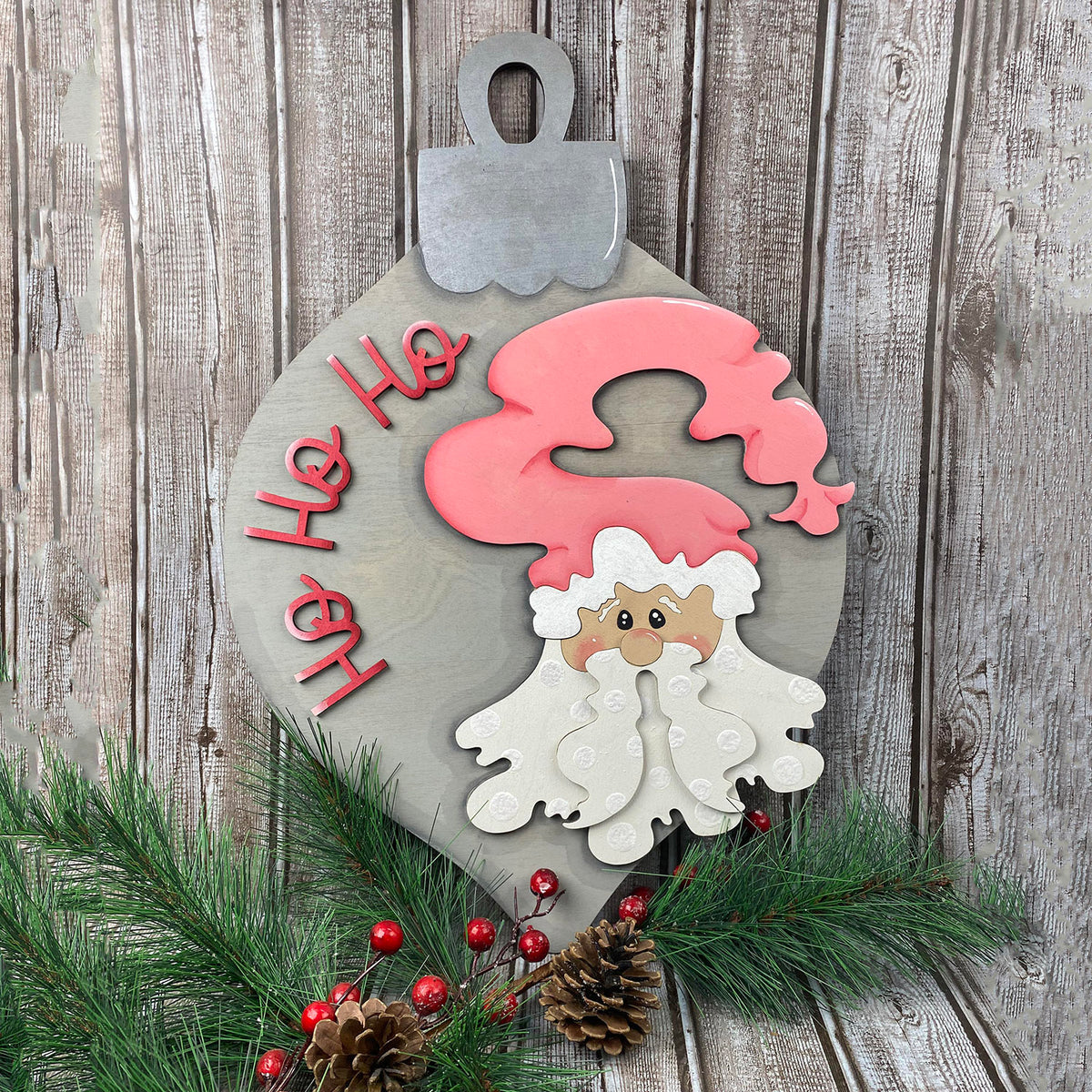 XL Whimsical Santa Ornament Sign – Glowforge Shop