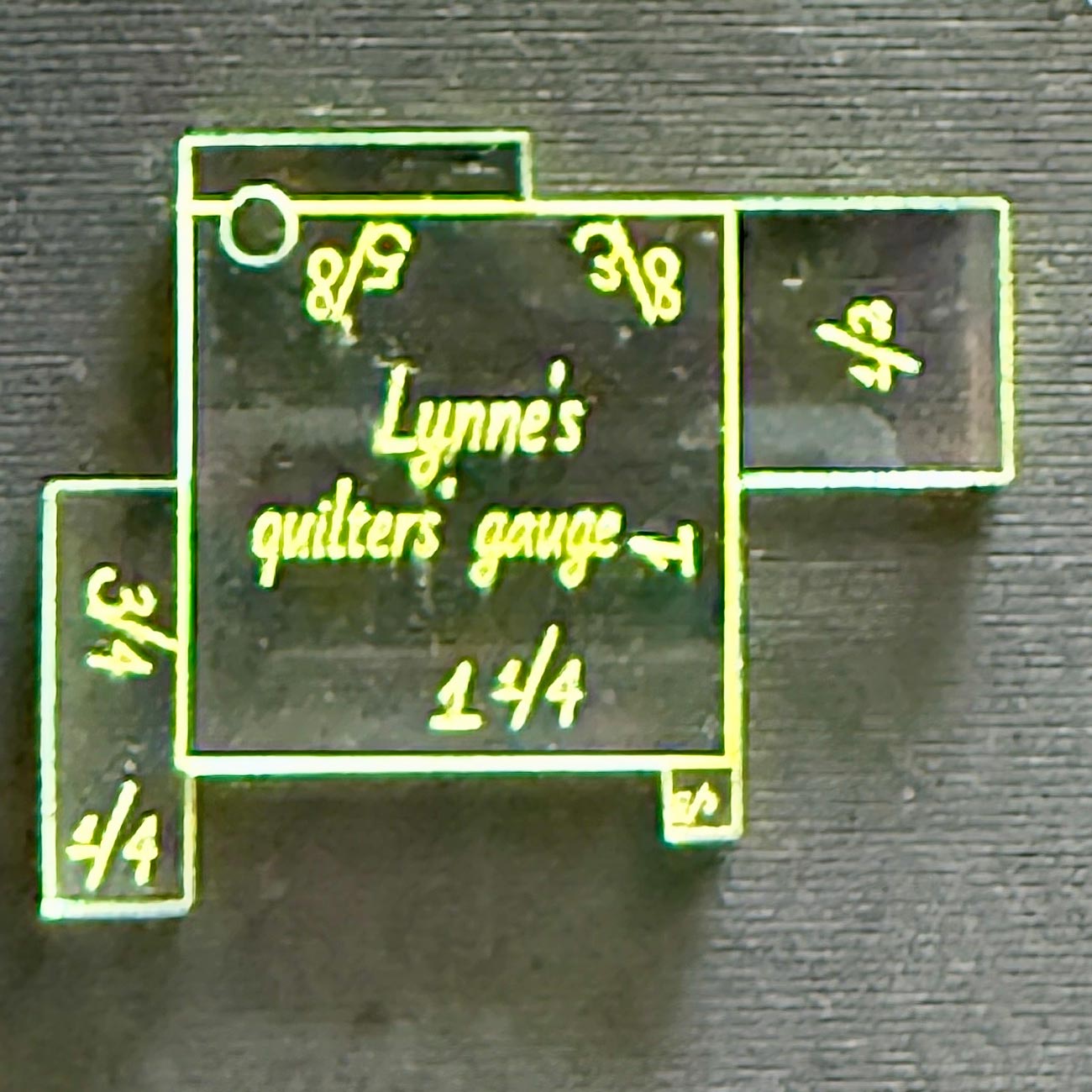 A Quilter's Gauge Key Ring - Glowforge
