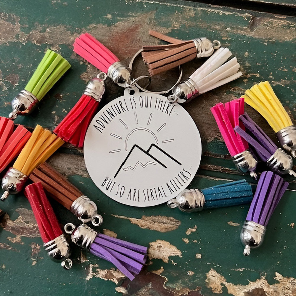 Adventure Is Out There Snarky Keychain - Glowforge