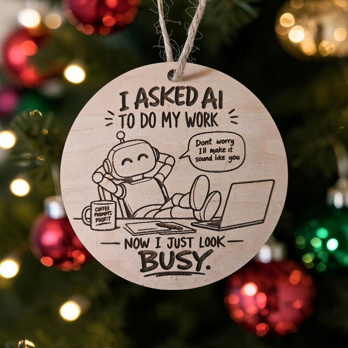 AI Christmas Ornament - Glowforge