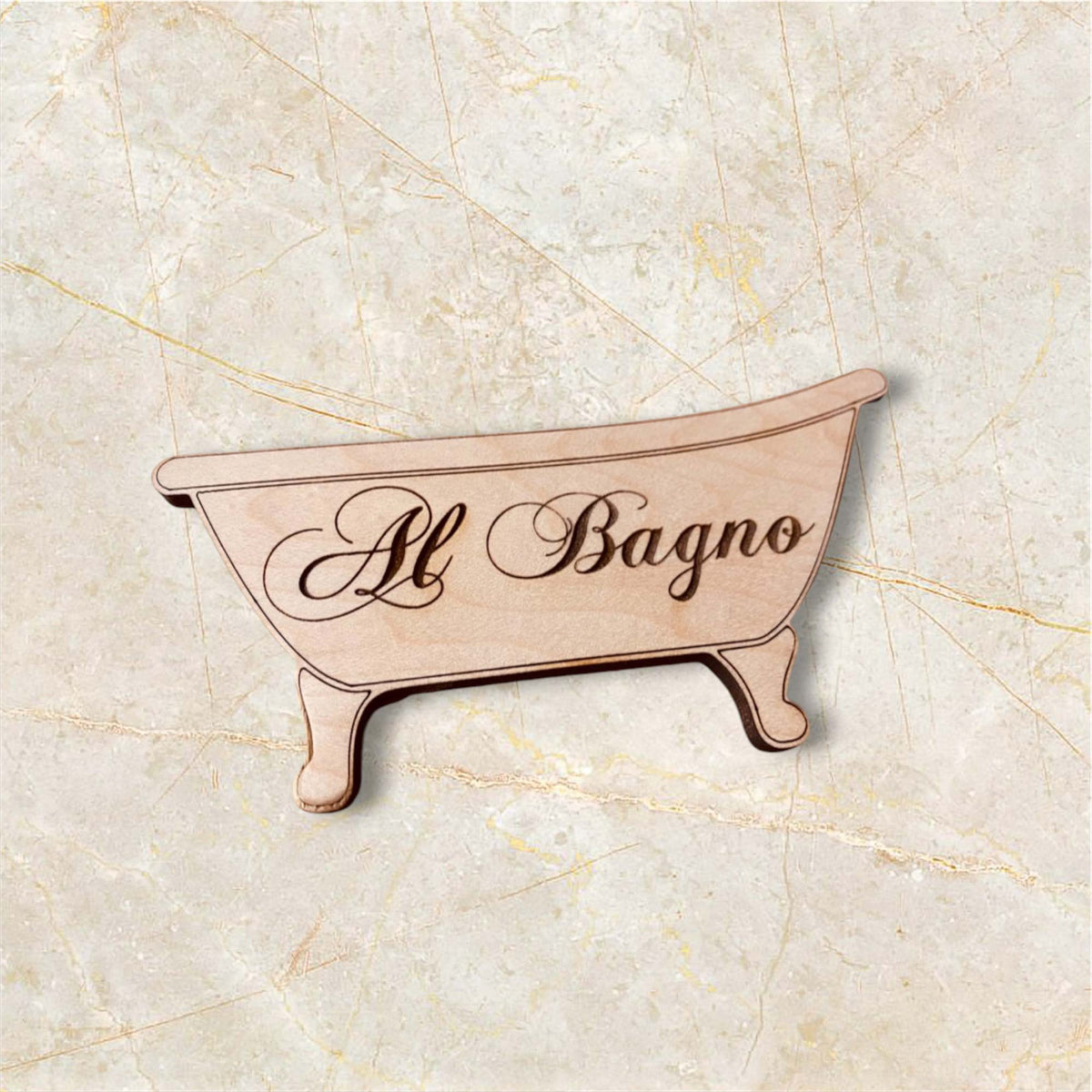 Al Bagno Italian Bathroom Decor Sign - Glowforge