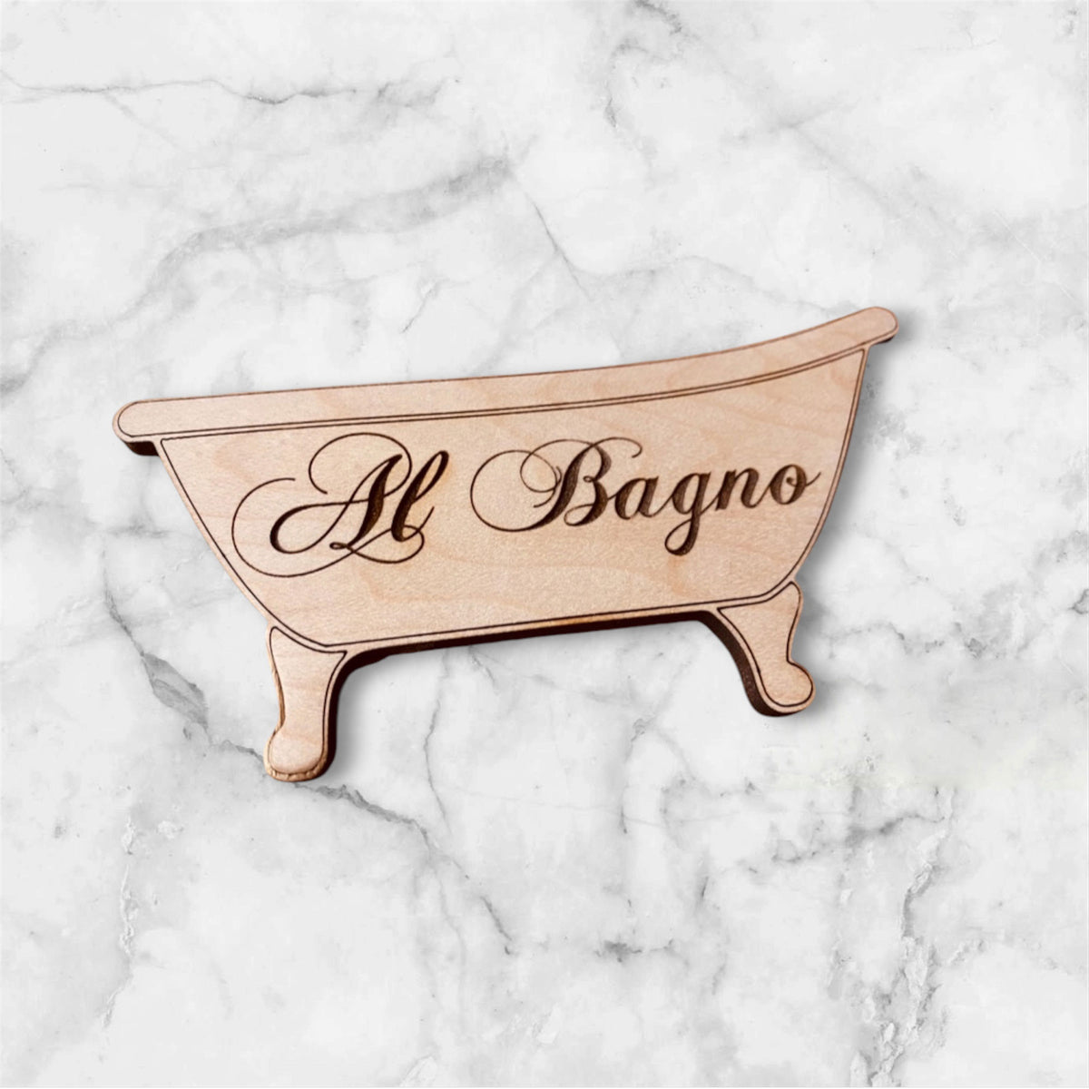 Al Bagno Italian Bathroom Decor Sign - Glowforge