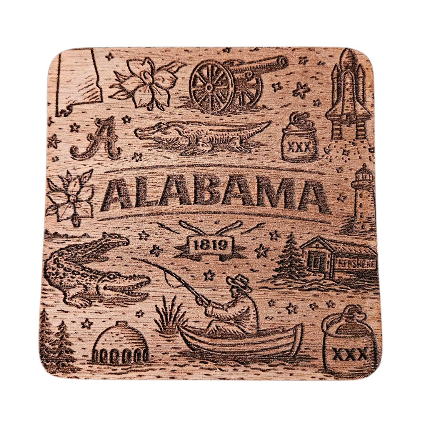 Alabama Coaster Design - Glowforge