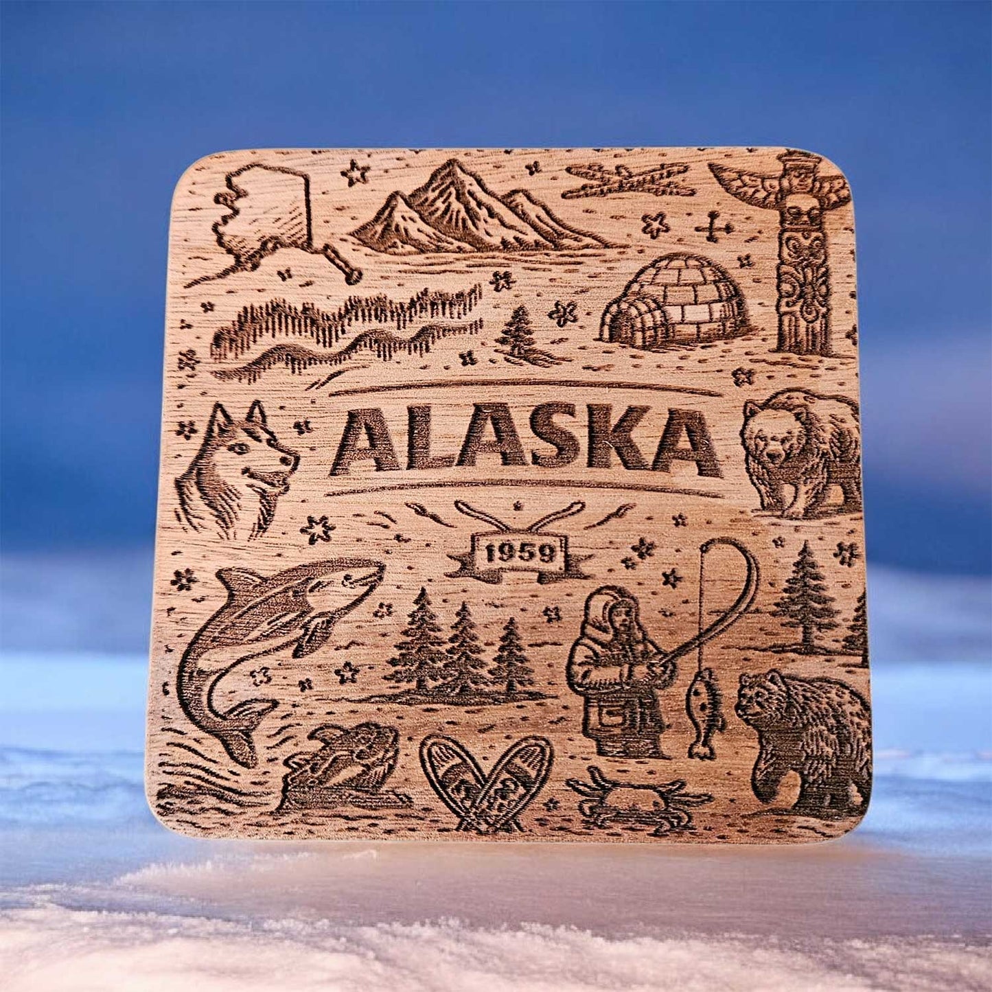 Alaska Coaster Design - Glowforge