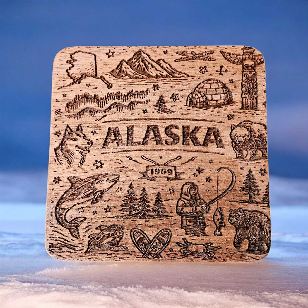 Alaska Coaster Design - Glowforge