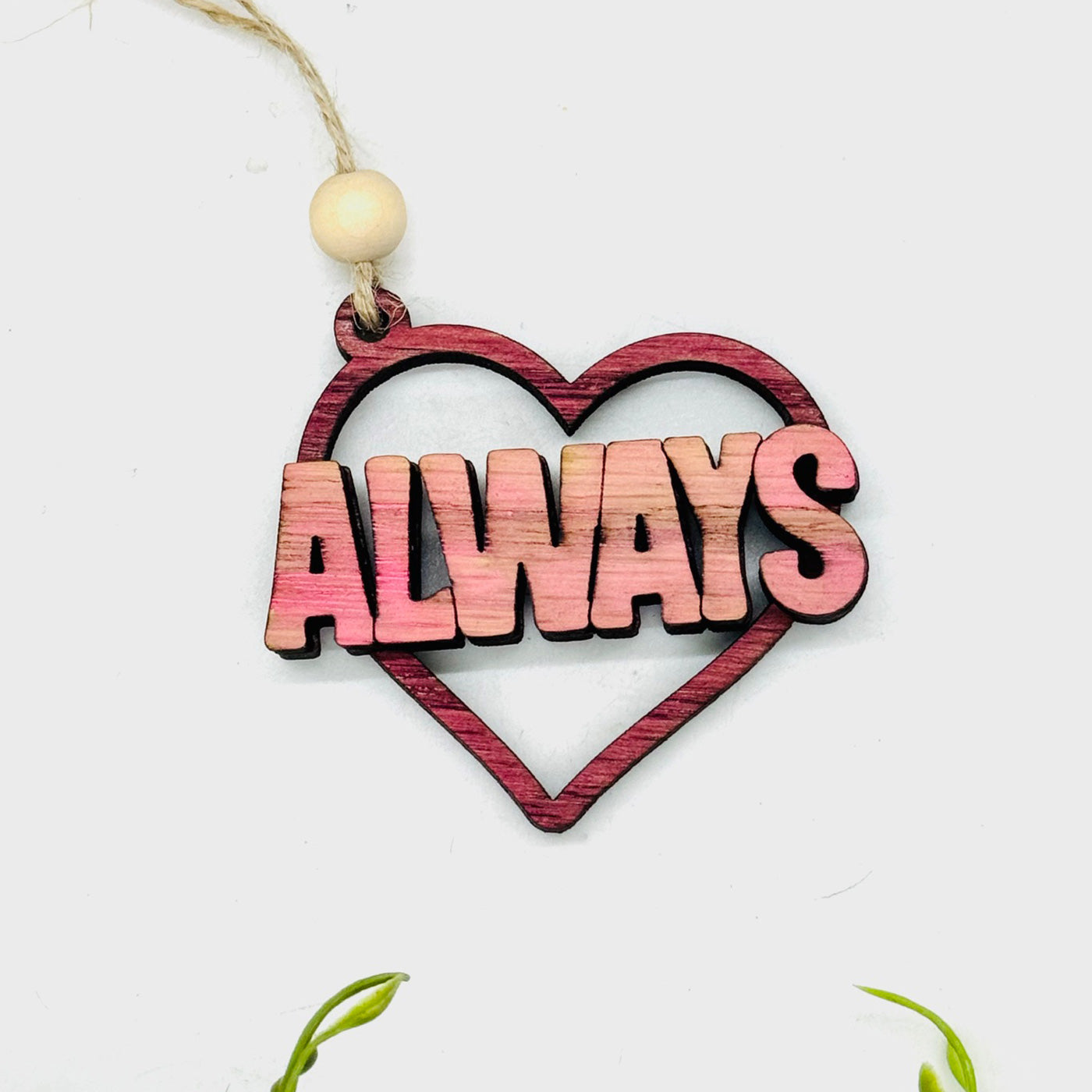Always Heart Layered Car Charm - Glowforge