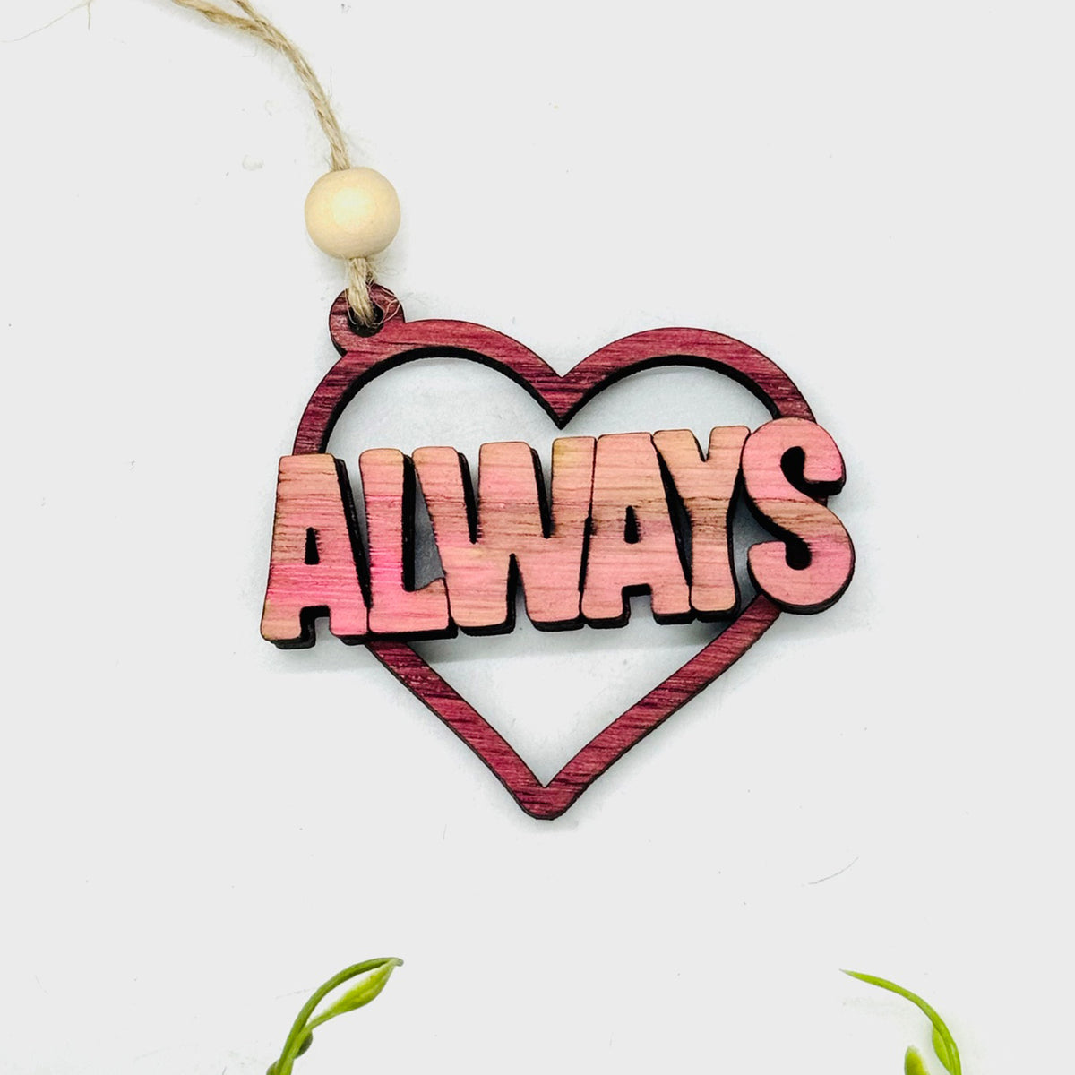 Always Heart Layered Car Charm - Glowforge