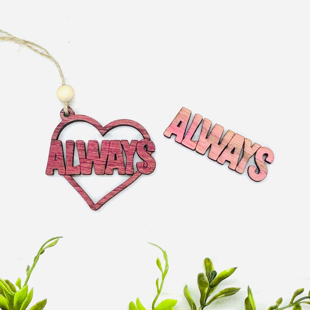Always Heart Layered Car Charm - Glowforge