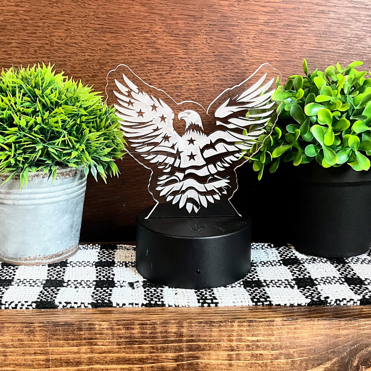 American Pride Bald Eagle LED Nightlight Insert - Glowforge