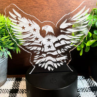 American Pride Bald Eagle LED Nightlight Insert - Glowforge