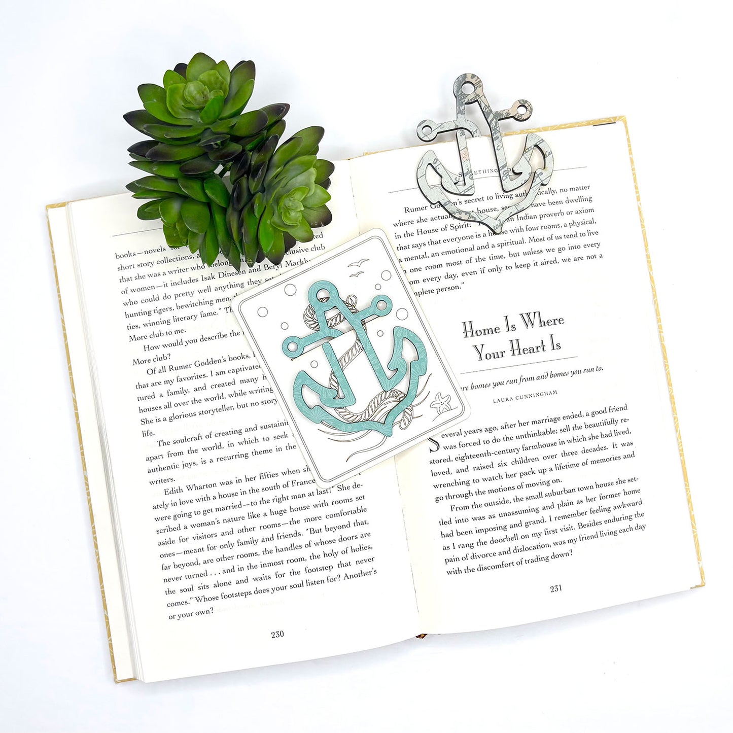 Anchor Shaped Bookmark with Card Backer - Paperclip - Snack Bag Closure - Glowforge