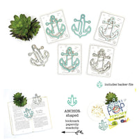 Anchor Shaped Bookmark with Card Backer - Paperclip - Snack Bag Closure - Glowforge
