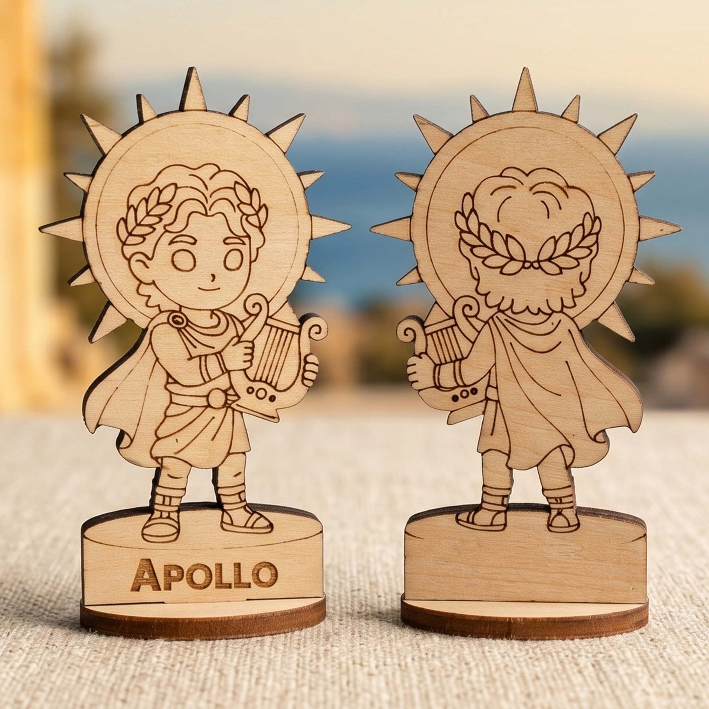 Apollo Greek God of the Sun - Tabletop Figurine, Light & Music Deity - Glowforge