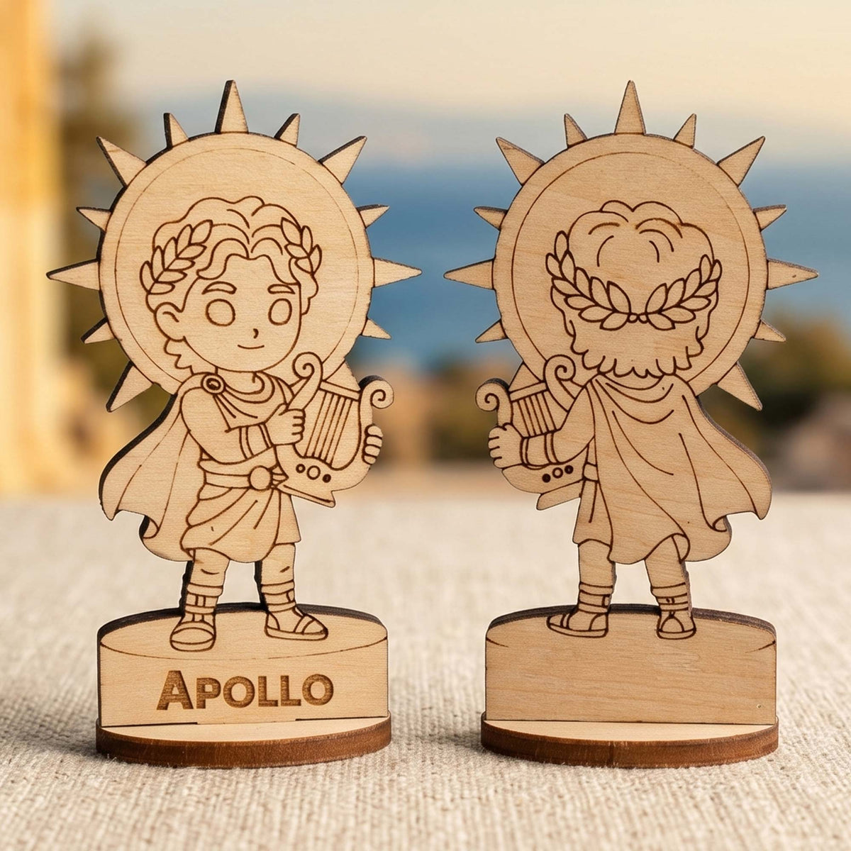 Apollo Greek God of the Sun - Tabletop Figurine, Light & Music Deity - Glowforge