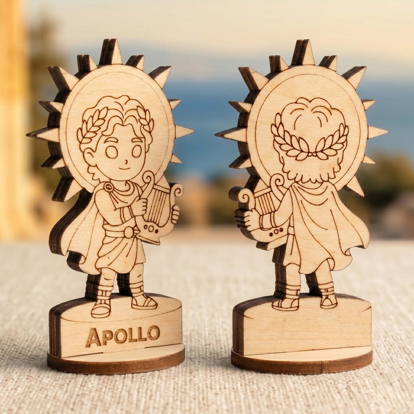 Apollo Greek God of the Sun - Tabletop Figurine, Light & Music Deity - Glowforge