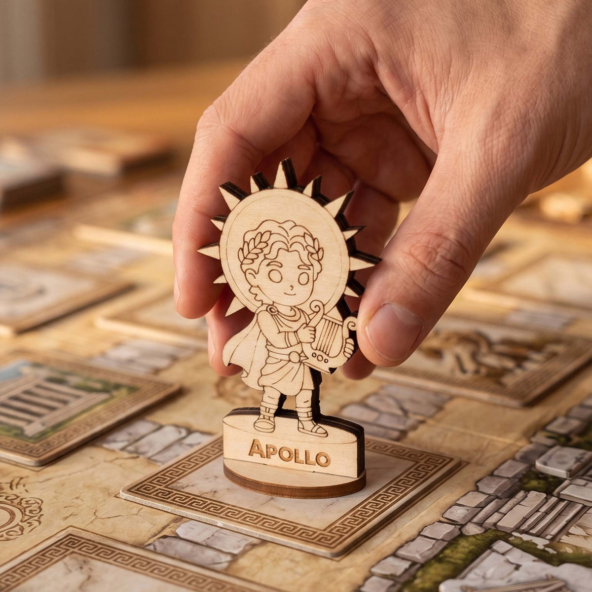 Apollo Greek God of the Sun - Tabletop Figurine, Light & Music Deity - Glowforge