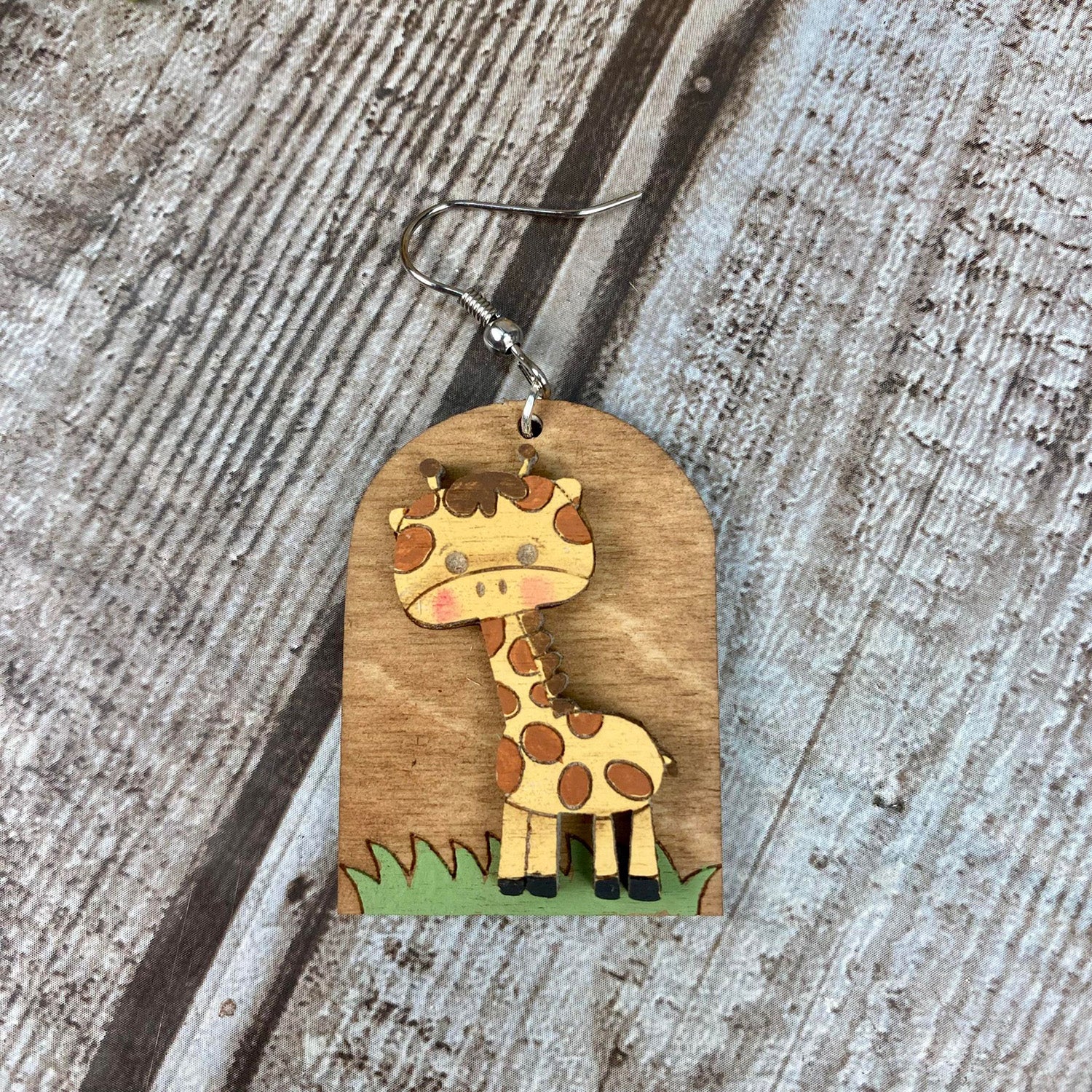 Funny Giraffe Acrylic Dangle Earrings For Women - Lightweight Animal Earrings With Stainless Steel Hooks