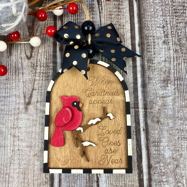 Arch Memorial Cardinal Ornament / Gift Tag – Glowforge Shop