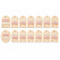 Arched Retro Baby Milestone Marker Set - Glowforge
