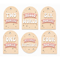 Arched Retro Baby Milestone Marker Set - Glowforge
