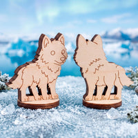 Arctic Wolf Toy - Winter Wildlife Figure for Play & Painting - Glowforge