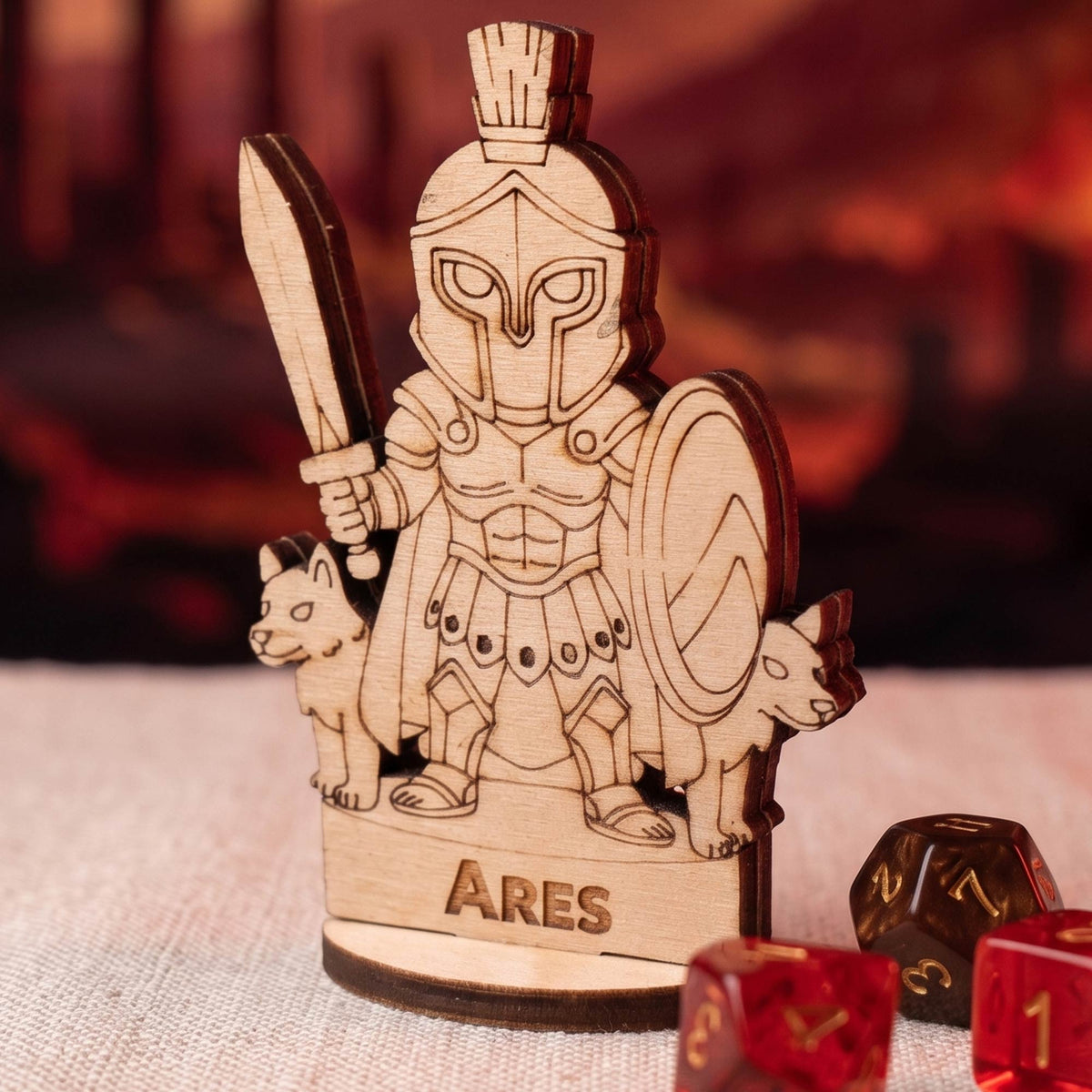 Ares Greek God of War - Tabletop Figurine, Battle Warrior & Mythology Deity - Glowforge