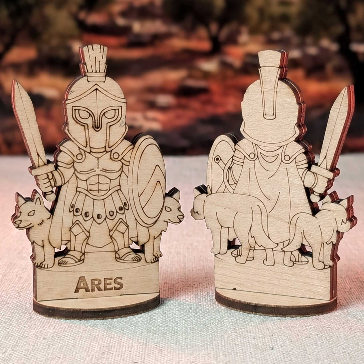 Ares Greek God of War - Tabletop Figurine, Battle Warrior & Mythology Deity - Glowforge