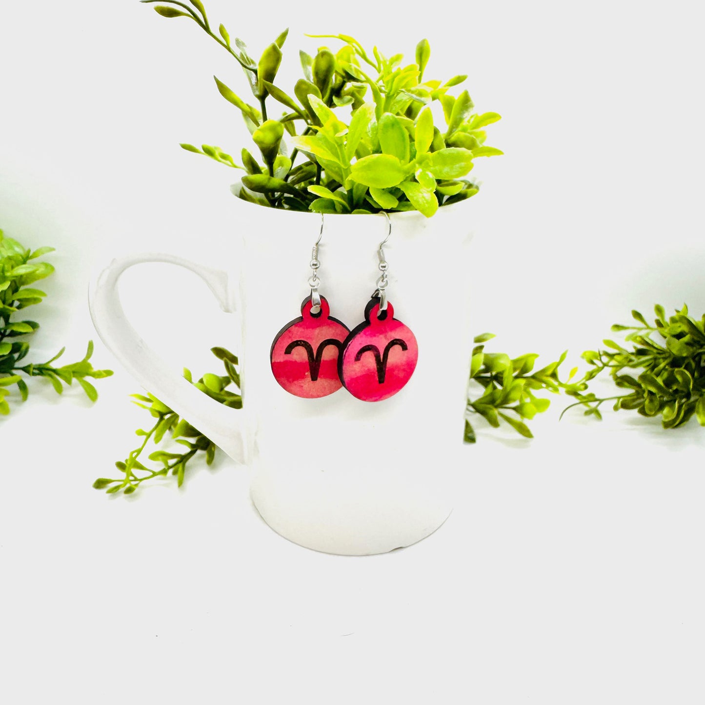 Aries Zodiac Astrology Dangle Earrings - Glowforge