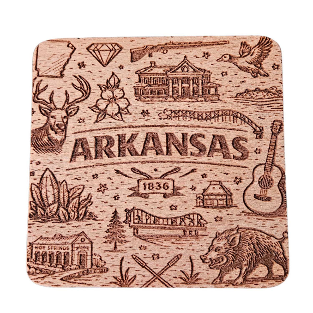 Arkansas Coaster Design - Glowforge
