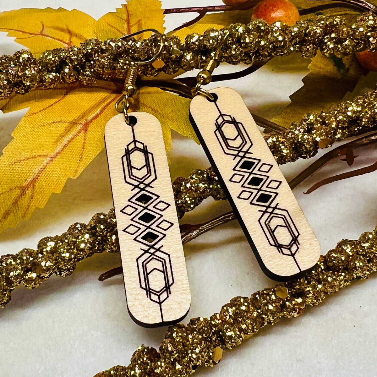 Art Deco Bar Earrings - Glowforge
