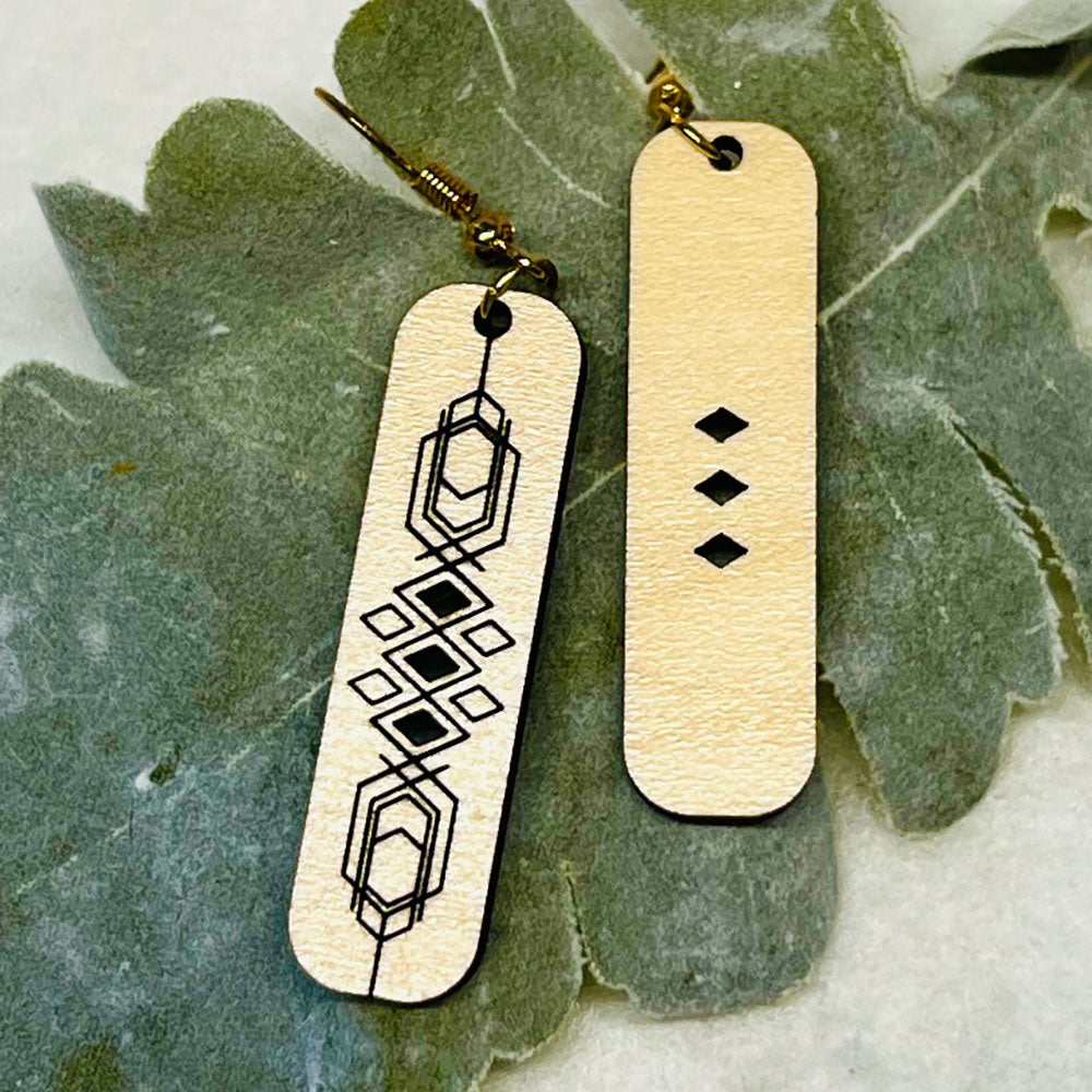 Art Deco Bar Earrings - Glowforge