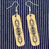 Art Deco Bar Earrings  Glowforge